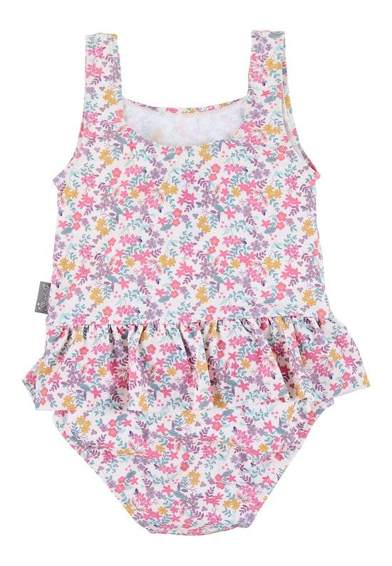 Sterntaler Kinder Badeanzug bedruckt mit Blumen in ecru 50% Rabatt mit kostenlosem Versand