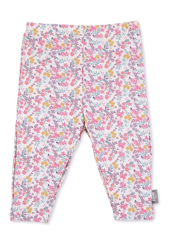 Sterntaler Leggings bedruckt mit Blumen in ecru