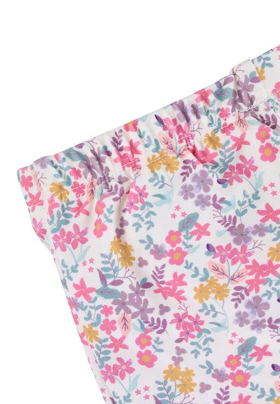 Sterntaler Leggings bedruckt mit Blumen in ecru Im Verkauf