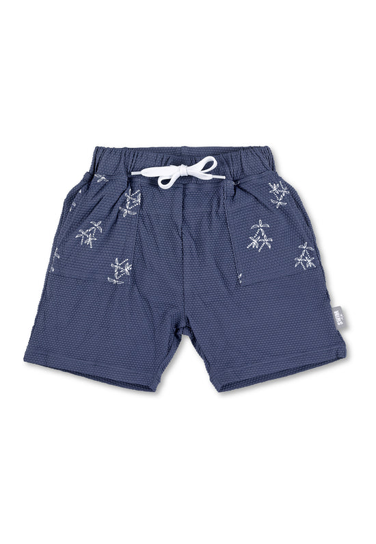Sterntaler Kinder Badeshorts bedruckt mit Palmen in blau