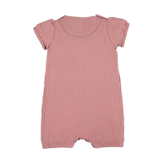 Sterntaler Playsuit in Zartrosa oder Hellrot mit Puffärmelchen Auslauf