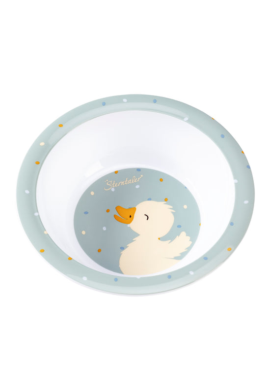 Sterntaler Kinderschale mit Motiv von Ente Edda in steingrün Sonderangebot