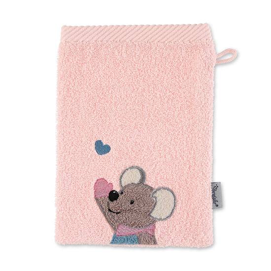 Sterntaler Waschhandschuh Maus Mabel in Zartrosa, 15x21cm