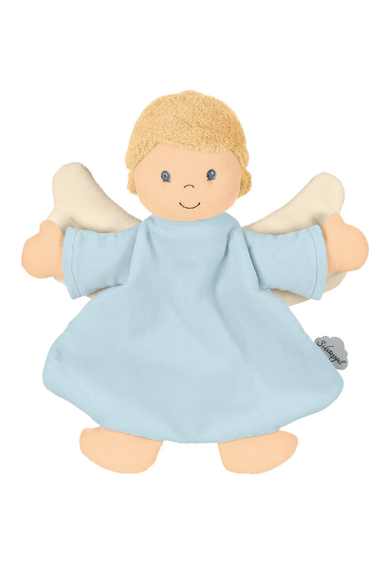 Sterntaler Schmusetuch Schutzengel in Bleu, 26 cm mit Rassel Tiefpreis
