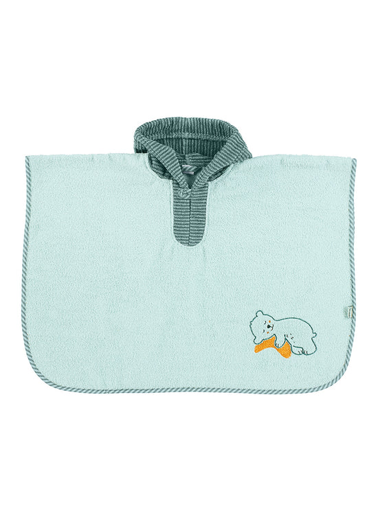 Sterntaler Poncho Bär Ben aus Frottee in Mittelgrün, 70x50cm Clearance-Verkauf