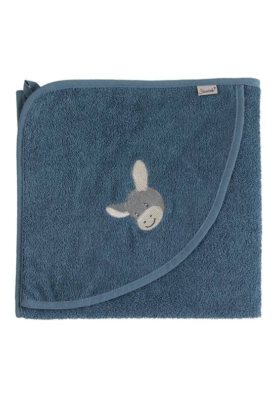 Sterntaler GOTS Badetuch 100x100 Esel Emmi in Blaugrau zollfrei