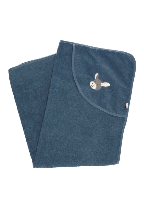 Sterntaler GOTS Badetuch 100x100 Esel Emmi in Blaugrau zollfrei