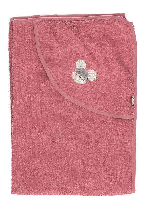 Sterntaler GOTS Badetuch 100x100 Maus Mabel aus Frottee, Rosa 50% Rabatt für begrenzte Zeit