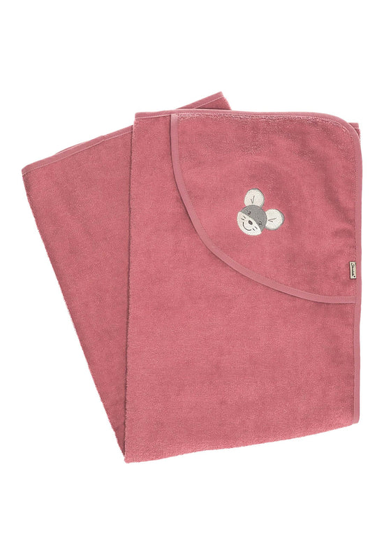 Sterntaler GOTS Badetuch 100x100 Maus Mabel aus Frottee, Rosa 50% Rabatt für begrenzte Zeit