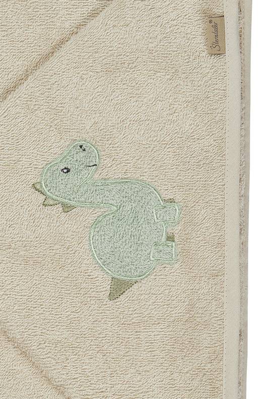 Sterntaler Kapuzenbadetuch Dino Rexi in beige, 100x70cm Outlet
