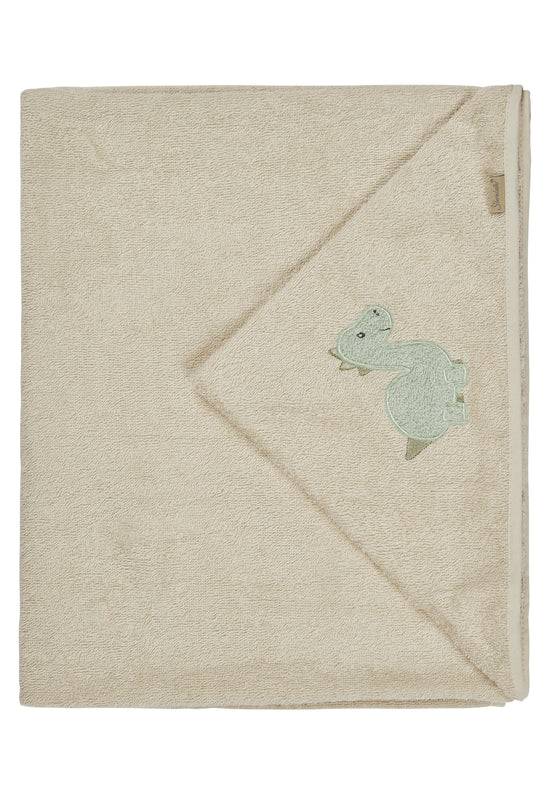 Sterntaler Kapuzenbadetuch Dino Rexi in beige, 100x70cm Outlet